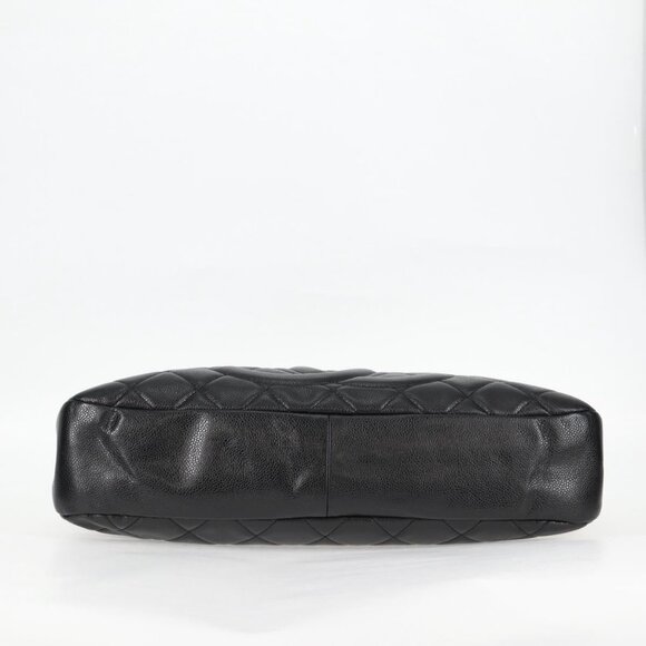 CHANEL Matelasse COCO Mark Chain Bag Grained Calf Skin Black Silver CC Auth - Picture 12 of 15